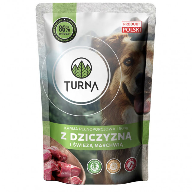 TURNA с дичью – влажный корм для собак – 500 г