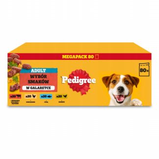 Влажный корм для взрослых собак PEDIGREE разных вкусов в желе - 80 x 100 г