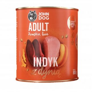 Влажный корм для собак JOHN DOG Pumpkin Mono Turkey with Pumpkin - 800 г.