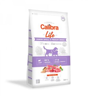 Сухой корм для собак CALIBRA Dog Life Junior для собак мелких и средних пород, цвет ягненок, 2,5 кг.