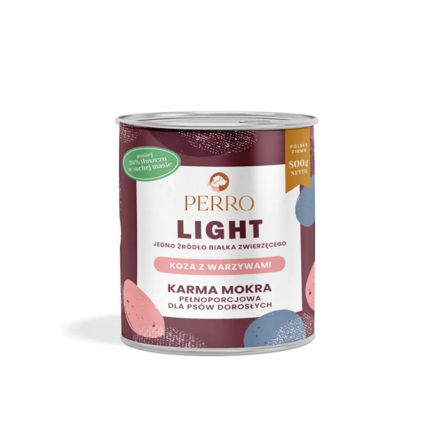 PERRO Light Mono Goat with vegetables - влажный корм для собак - 800 г