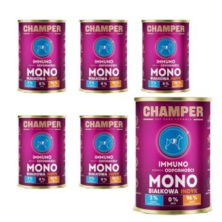 Влажный корм для собак CHAMPER Immuno Mono Turkey - 6 x 400 г
