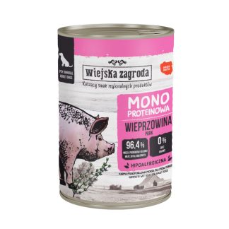 WIEJSKA ZAGRODA Mono Pork - влажный корм для собак - 400г