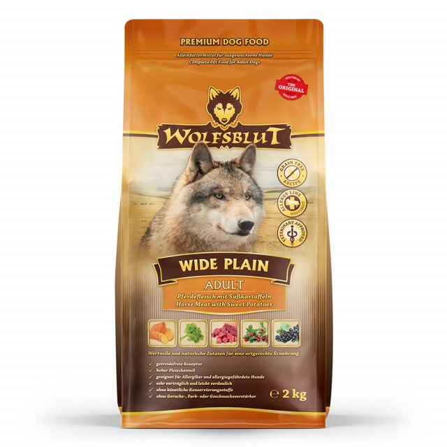 WOLFSBLUT Wide Plain Horse Mono - сухой корм для собак - 2 кг