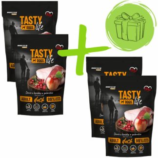 Влажный корм для собак BIOFEED Tasty Dogs Life Duck - 2 упаковки по 150 г + 2 упаковки по 150 г БЕСПЛАТНО