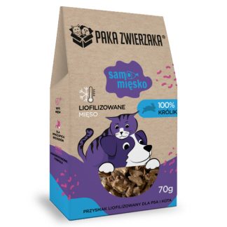 PAKA ZWIERZAKA Pure Meat Rabbit Mono - лакомство для собак и кошек - 70 г