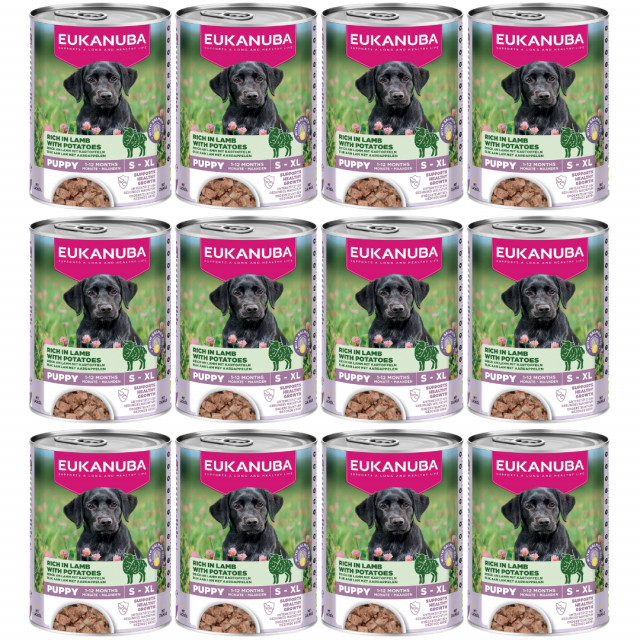 Влажный корм для щенков EUKANUBA Life Care с ягненком и картофелем - 12 x 400 г