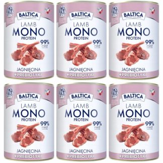 Влажный корм для собак BALTICA Nutraceutic Monoprotein Lamb с пребиотиками - 6 x 400 г