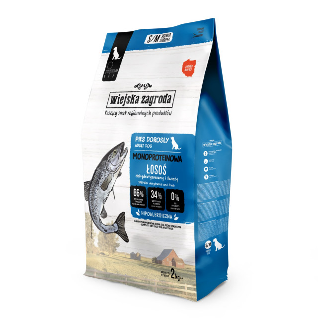 Сухой корм для собак Rural Farm Mono Salmon S/M - 2 кг