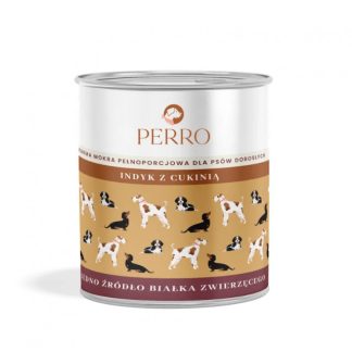 Влажный корм для собак PERRO с индейкой и цуккини Mono - 800 г