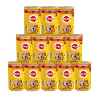 PEDIGREE Adult Beef in Jelly - влажный корм для собак - банка - 12 x 1200 г