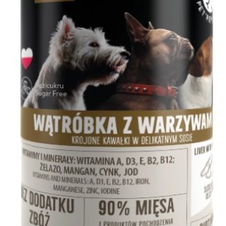 Влажный корм для собак PET REPUBLIC для взрослых собак средних и малых пород, содержащий печень и овощи, 400 г.