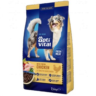OPTIVITAL — сухой корм для собак со свежей курицей — 2,4 кг
