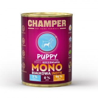 Влажный корм для щенков CHAMPER Puppy Mono Turkey - 400 г