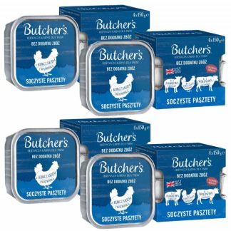 Оригинальная смесь вкусов BUTCHER'S: сочные паштеты с печенью или почками, корм для собак, 16 x 150 г (4 x (4 x 150 г))