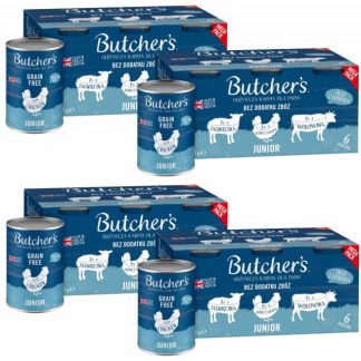 Влажный корм для собак BUTCHER'S Original Junior Mega pack, кусочки в желе - 24 x 400 г (4 x (6 x 400 г))