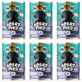 Влажный корм для собак GOOD DOG Surf & Turf с лососем и ягненком - 6 x 400 г