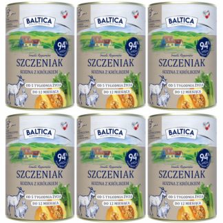 Влажный корм для собак BALTICA «Вкусы регионов»: щенки, коза и кролик - 6 x 400 г