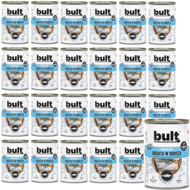 Влажный корм для собак BULT с высоким содержанием трески - 24 x 800 г