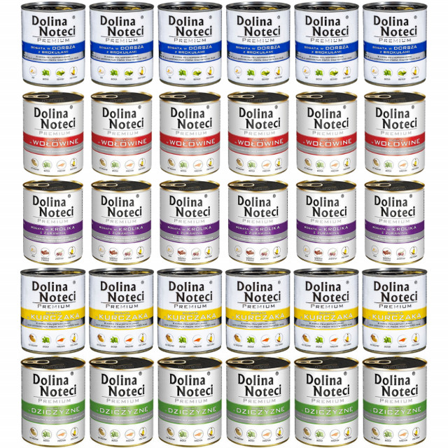 Влажный корм для собак DOLINA NOTECI MIX OF FLAVORS - 30 x 800 г