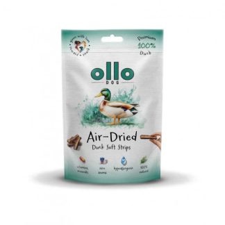 Лакомство для собак OLLO из вяленой утиной шерсти (моно-утиная полоска) - 80 г.