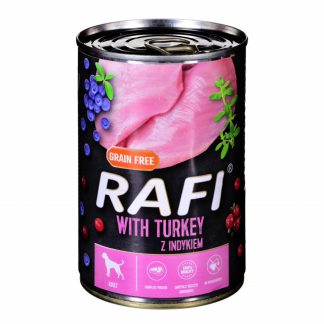 DOLINA NOTECI Rafi с индейкой, клюквой и черникой - влажный корм для собак - 400 г