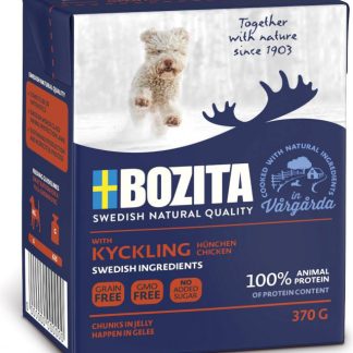 Влажный корм для собак BOZITA с кусочками курицы в желе - 370 г