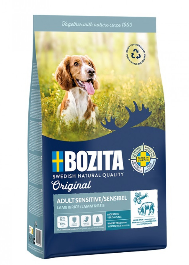 BOZITA Original Sensitive Digestion Lamb and Rice - сухой корм для собак - 12 кг