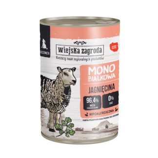 WIEJSKA ZAGRODA Puppies Mono Lamb - влажный корм для собак - 400г