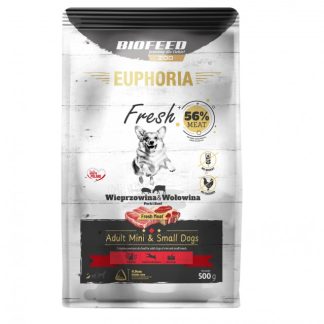 BIOFEED Euphoria Fresh Adult Pork and Beef XS/S - сухой корм для собак - 500 г