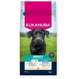 EUKANUBA Adult L XL — сухой корм для собак с высоким содержанием куриного мяса — 15 кг