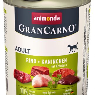 ANIMONDA GranCarno Adult Beef, Rabbit and Herbs - влажный корм для собак - 800 г