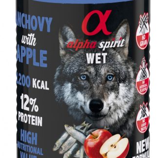 Влажный корм для собак ALPHA SPIRIT с анчоусами и яблоком - 400 г