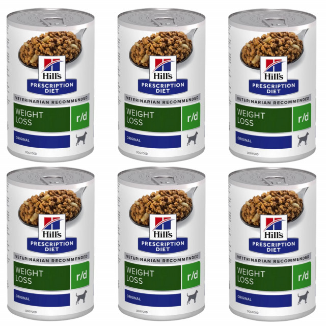HILL'S Prescription Diet Weight Loss Canine r/d - влажный корм для собак, склонных к ожирению - 6 x 350 г