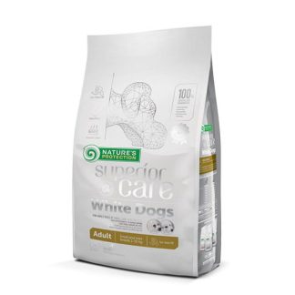 NATURE'S PROTECTION Superior Care White Dogs Grain Free Adult Small Lamb - сухой корм для собак - 1,5 кг