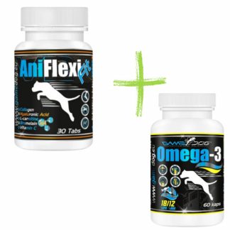 GAME DOG AniFlexi Fit V2 - добавки для собак - 30 таблеток + GAME DOG Omega-3 - добавки для собак - 60 таблеток