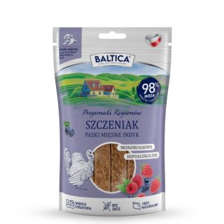 Лакомство для щенков BALTICA Regional Treats из индейки (мономясные полоски) – 90 г.