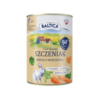 Влажный корм для щенков BALTICA «Вкусы регионов»: кролик моно-корм с морковью - 400 г.