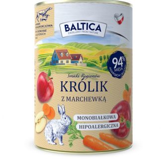 Влажный корм для собак BALTICA «Вкусы регионов»: кролик Моно с морковью - 400 г