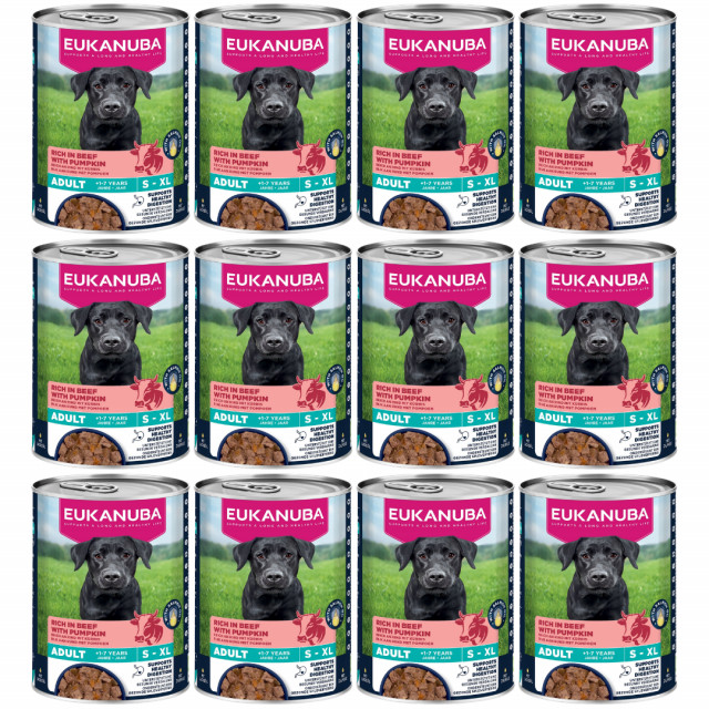 Влажный корм для собак EUKANUBA Life Care с говядиной и тыквой - 12 x 400 г