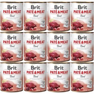 BRIT Paté & Meat Beef - влажный корм для собак - 12 x 800 г