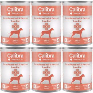 Влажный корм для собак CALIBRA Veterinary Diets с низким содержанием жира для желудочно-кишечного тракта - 6 x 400 г