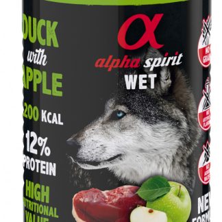 Влажный корм для собак ALPHA SPIRIT «Утка с яблоком» — 400 г.