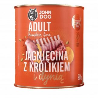 Влажный корм для собак JOHN DOG «Тыква, ягненок, кролик и тыква» — 800 г.
