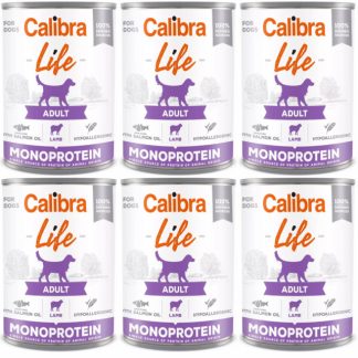 Влажный корм для собак CALIBRA Dog Life Adult Monoprotein Lamb (монопротеин из ягненка) - 6 x 400 г