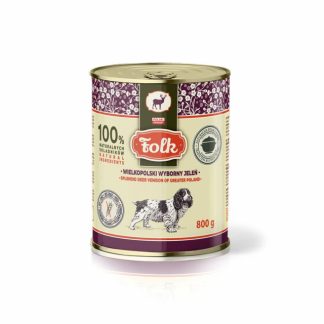 FOLK Wielkopolski Delicious Deer Mono - влажный корм для собак - 800г