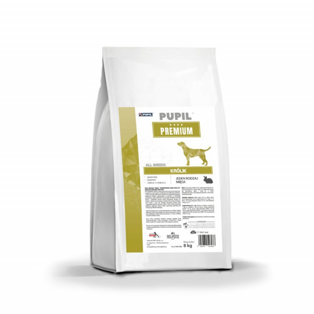 PUPIL Premium All Breeds Mono Rabbit - сухой корм для собак - 8 кг