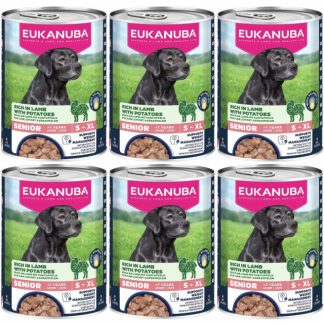 Влажный корм для собак EUKANUBA Life Care Senior с ягненком и картофелем - 6 x 400 г
