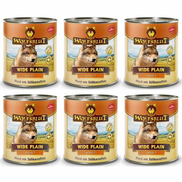 Влажный корм для собак WOLFSBLUT Wide Plain Horse Meat with Sweet Potatoes - 6 x 800 г