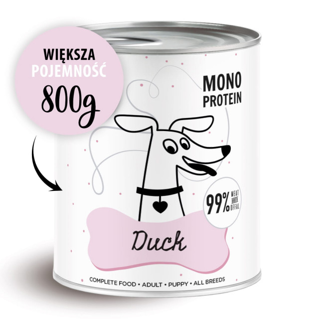 PET PAKA Pepe Duck Mono - влажный корм для собак - 800г